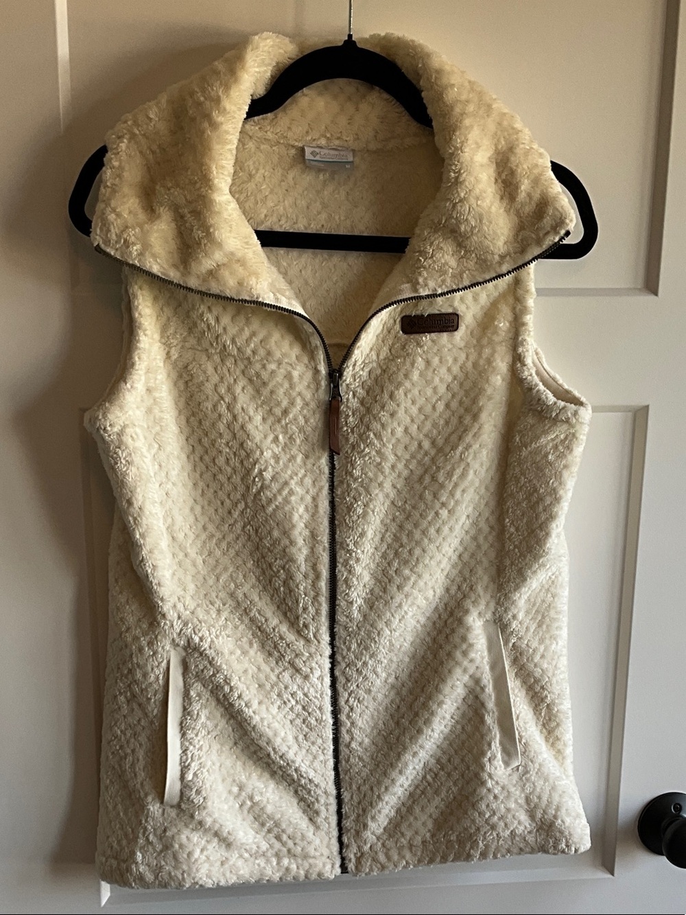 Columbia Cream Sherpa Fleece Vest